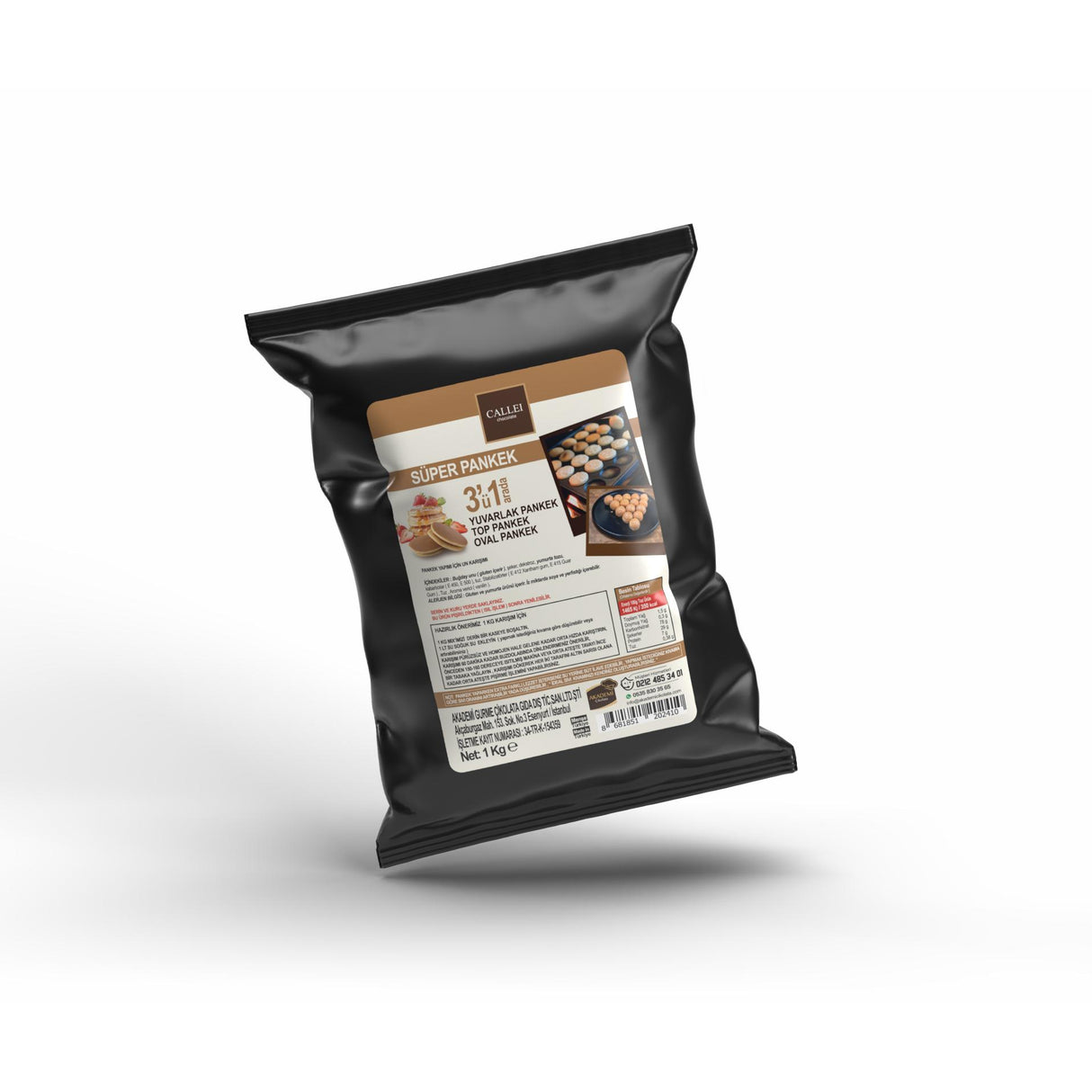 Calleï Professionnel Mélange à crêpes polyvalent 3-en-1 (Classique, Mini hollandais & Boule danoise) - 1 kg