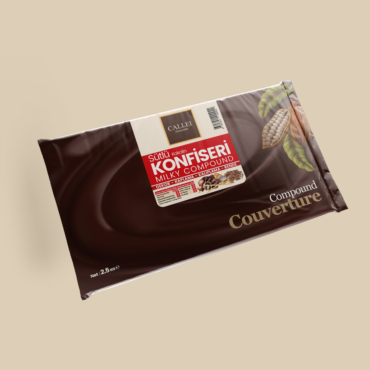 Calleï Professionnel Chocolat Composé Confiserie Lactée - 2.5kg