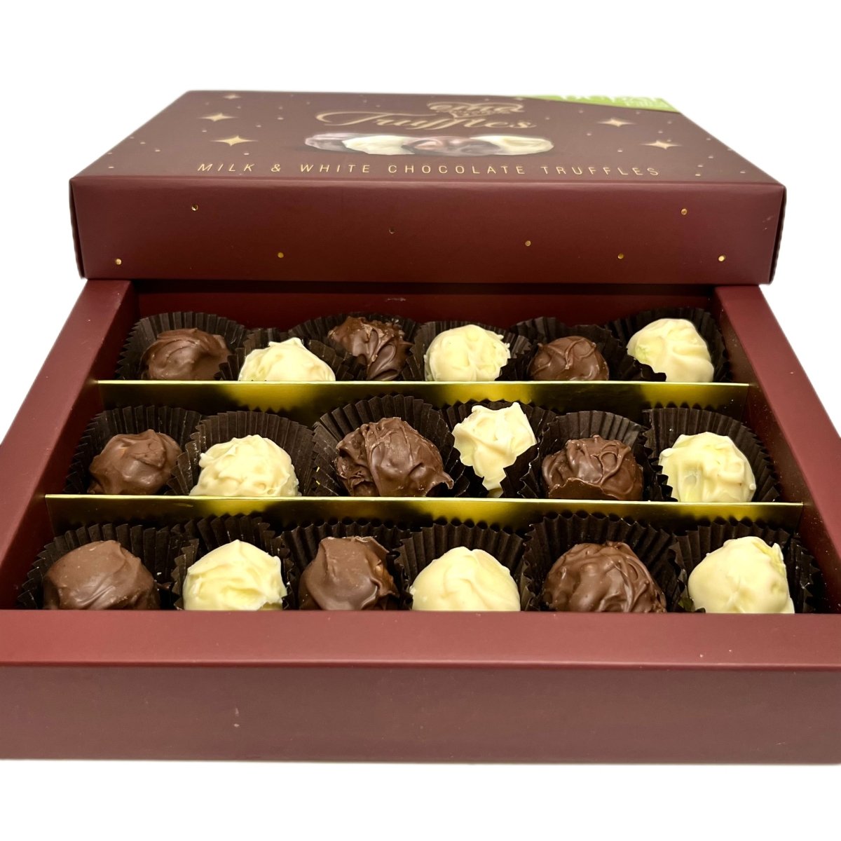 Ema Chocolate Milk and White Chocolate Truffles With Dubai Filling - 250g - TryAladdin