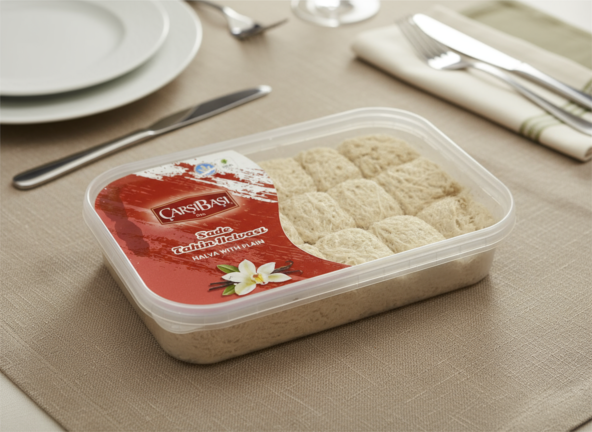 Halva au tahini classique premium nature (Sade Helva) - Bloc de 400g