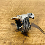 Adjustable Eagle Silver Ring - TryAladdin