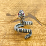 Adjustable Purple Snake Eyes Ring - TryAladdin