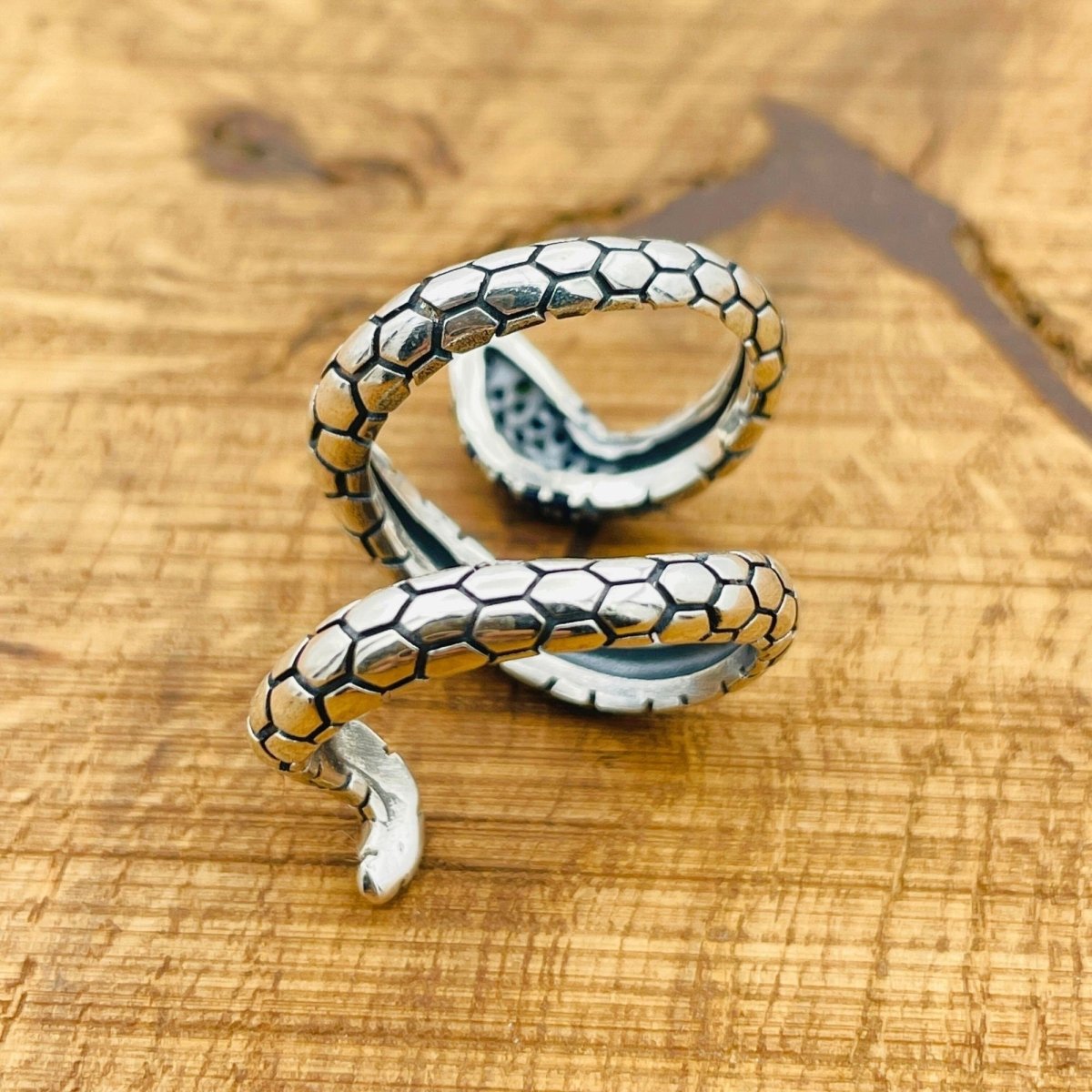 Adjustable Sapphire Snake Ring - TryAladdin