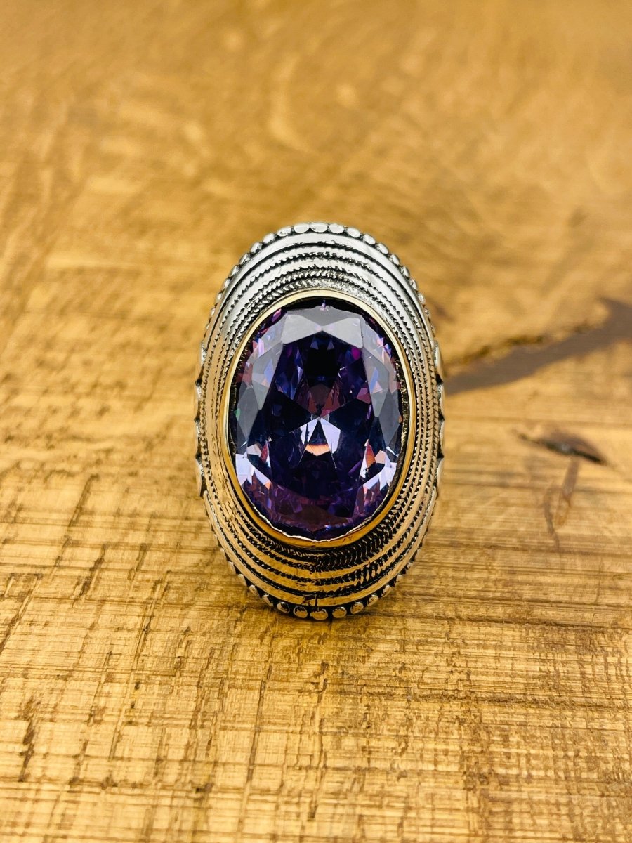 Amethyst Silver Ring - TryAladdin