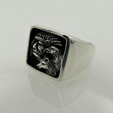 Authentic Native American Design Silver Ring - TryAladdin