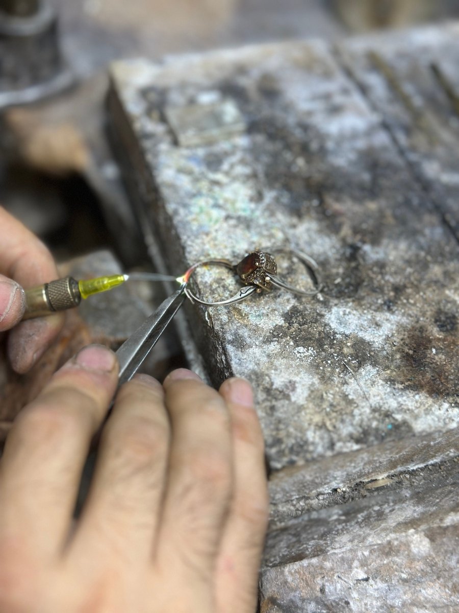 Istanbul Jewelry | Handmade Aquamarine Drop Ottoman Silver Bracelet - TryAladdin