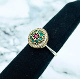 Istanbul Jewelry | Emerald Ottoman Style Handmade Silver Ring - TryAladdin