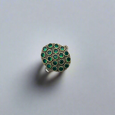 Istanbul Jewelry | Emerald Ottoman Style Handmade Silver Ring - TryAladdin