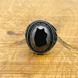 Black Zircon Stone Ring - TryAladdin