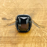 Black Zircon Stone Ring - TryAladdin