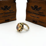 Champagne Citrine Stone Women's Handmade Ring - TryAladdin