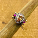 Citrine & Amethyst Reversible Ring - TryAladdin