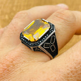 Citrine Silver Ring - TryAladdin