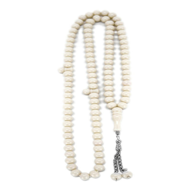 Dervish Tasbih 14 mm Acrylic, White - TryAladdin