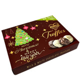 Ema Chocolate Milk and White Chocolate Truffles With Dubai Filling - Merry Christmas Box - 250g - TryAladdin