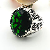 Green Emerald Stone Men's Ring - TryAladdin