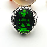 Green Emerald Stone Men's Ring - TryAladdin