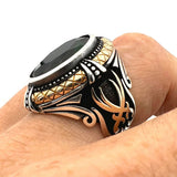 Green Emerald Sword Men's Ring - TryAladdin