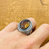 Handcrafted Multi - Color Zultanite Stone Men's Ring - TryAladdin