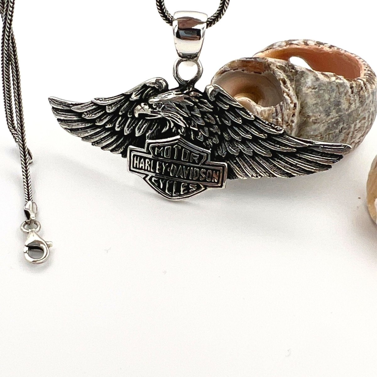 Harley Davidson 925 Sterling Silver Necklace - TryAladdin