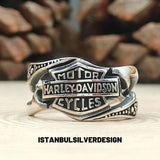 Harley Davidson Motorcycle Signet Ring - TryAladdin