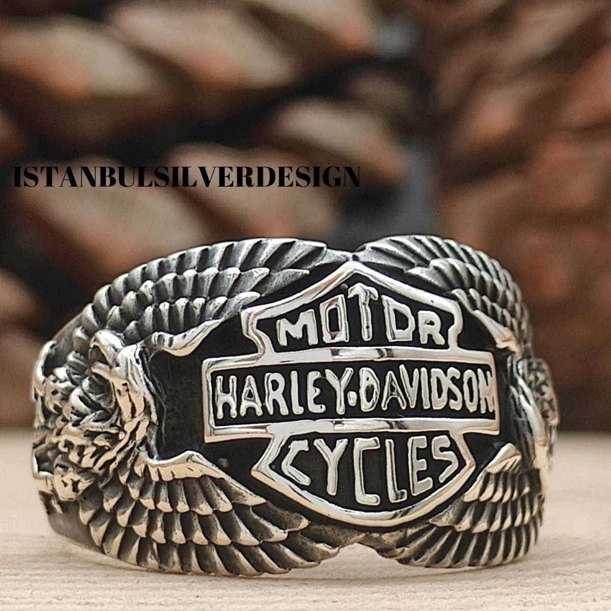 Harley Davidson Sterling Silver Ring - TryAladdin