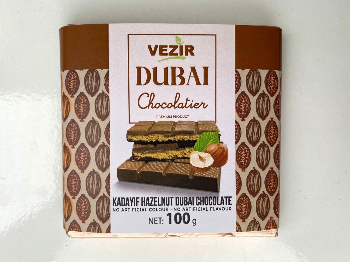 Hazelnut Praline Dubai Chocolate Bar – Crispy & Nutty Delight - TryAladdin