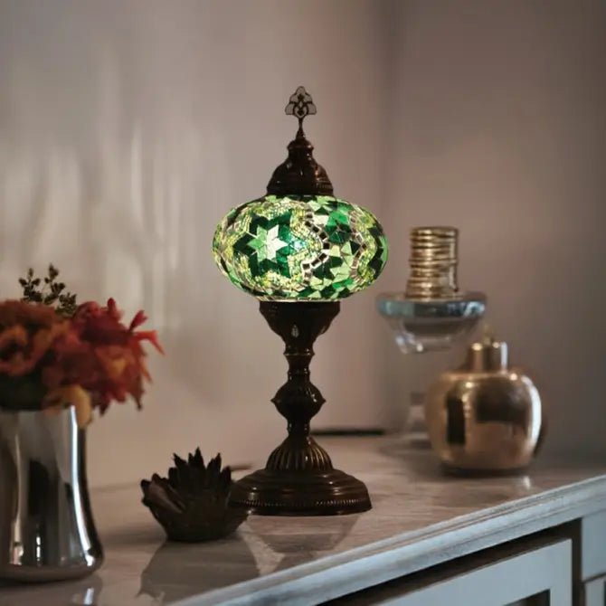 HND Handicraft | Handmade Vintage Bedroom Mosaic Lamp - TryAladdin