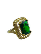 Istanbul Jewelry | Emerald Handmade Vintage Silver Ring - TryAladdin