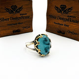 Light Blue Tourmaline Stone WoMen's Ring - TryAladdin