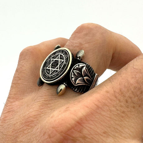 Men's 925 Sterling Silver Seal of Solomon Ring - TryAladdin