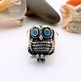 Men's and Women's 925 Solid Silver Owl Ring - TryAladdin