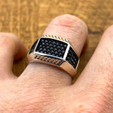 Men's Black Onyx Silver Ring - TryAladdin