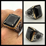 Men's Black Onyx Stone Ring - TryAladdin