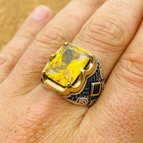 Men's Citrine Stone Ring - TryAladdin