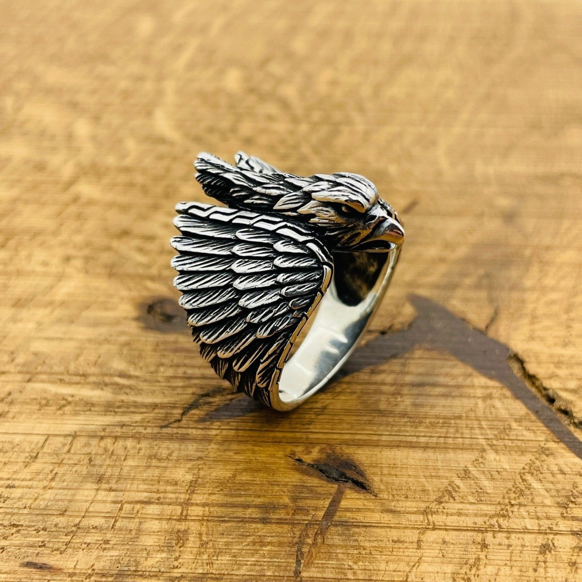 Men's Eagle Silver Ring - TryAladdin