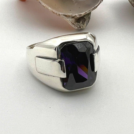 Men's Handmade Amethyst Ring - TryAladdin