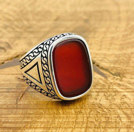 Men's Natural Agate Ring - TryAladdin