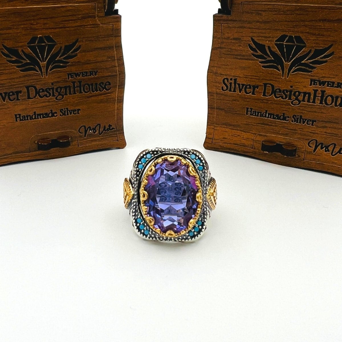 Men's Purple Amethyst Ring - TryAladdin