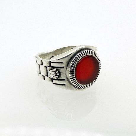 Men's Red Stone Ring - TryAladdin