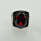 Men's Ruby Oval Ring - TryAladdin