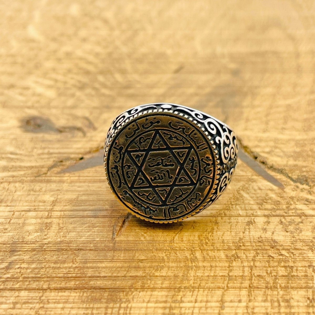 Men's Star of David Silver Ring - TryAladdin