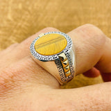 Men's Tiger's Eye Silver Ring - TryAladdin