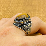 Men's Tiger's Eye Stone Ring - TryAladdin