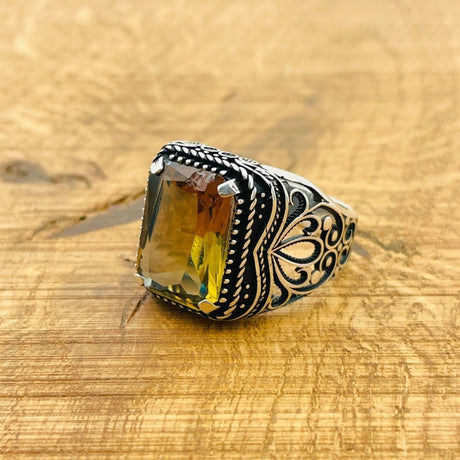 Men's Zultanite Gemstone Silver Ring - TryAladdin