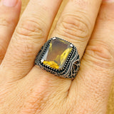 Men's Zultanite Gemstone Silver Ring - TryAladdin