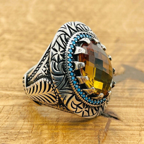 Multi - Color Zultanite Stone Men's Ring - TryAladdin