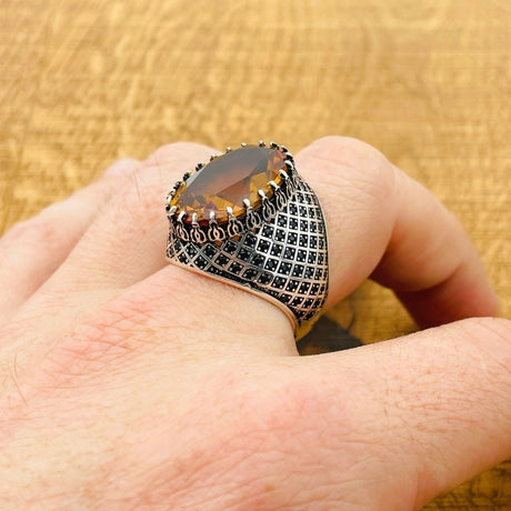 Multi - Color Zultanite Stone Men's Ring - TryAladdin