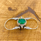 Multi Stone Ring, Emerald & Aqua Oval - TryAladdin