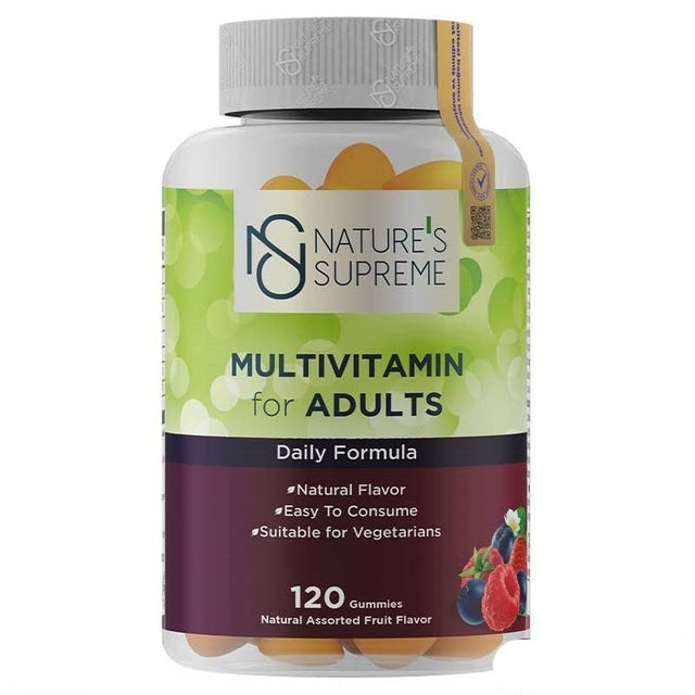 Nature's Supreme Gummies Multivitamin for Adults 120 Chewable Form - TryAladdin